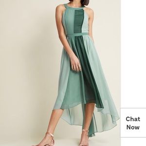 Modcloth Peachy Queen Maxi dress in Pear/Mint